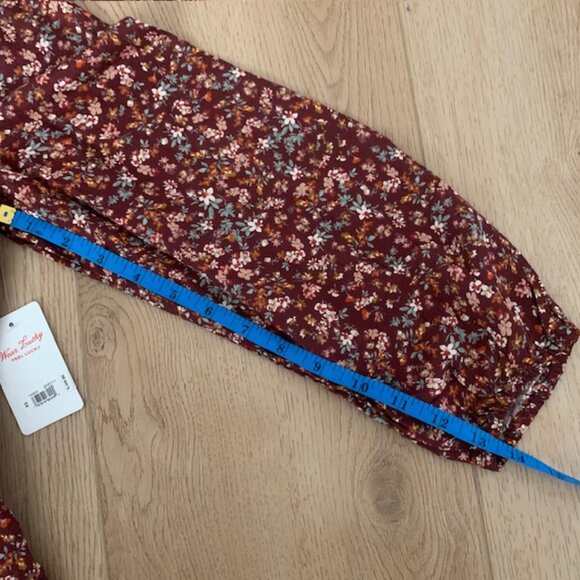 Lucky Brand NWT Floral Mini Dress XS Cottagecore Boho Fall - Picture 5 of 14